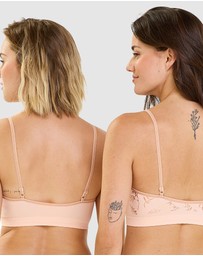 Billet Doux - Zen Anniversaire Crop Top Style Wirefree Bralette - 2 Pack