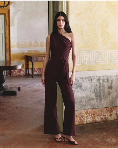 M.N.G - Asymmetrical Belted Jumpsuit