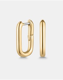 Mestige - U Hoops - 18K Gold Plated