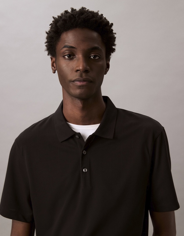 Calvin Klein - Tonal Stripe Jacquard Polo Shirt