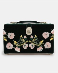 Wolf - Wolf Zoe Medium Jewellery Box Forest Green