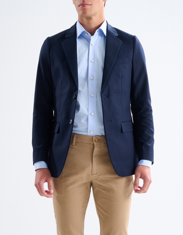 3 Wise Men - 3 Wise Men Huxton Cotton Blazer - Navy