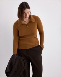 M.N.G - Knitted Polo-Neck Sweater