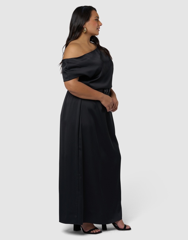 Pink Dusk by Curve Project - Magnetic Satin Maxi Dress