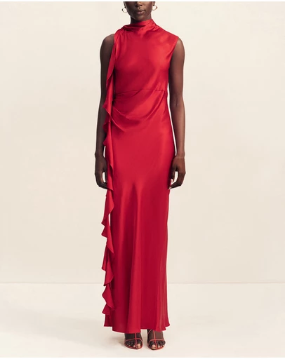 Shona Joy - Agnes Draped Ruffle Maxi Dress