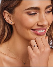 Zoe Olivia - 9K Gold Evil Eye Ring