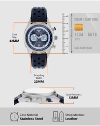 Emporio Armani - Blue Chronograph Watch