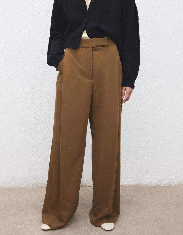 M.N.G - Pleated Wide Leg Trousers
