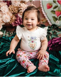 Fleur Harris - 'Hearts Floral' Fabulous Frill Legging in Pink