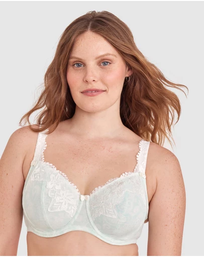 Bras N Things - Sapphire Full Coverage Underwire Bra-Print / Green