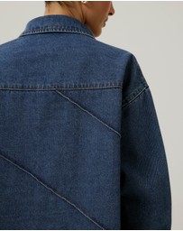 Calli - Stitch Denim Dress