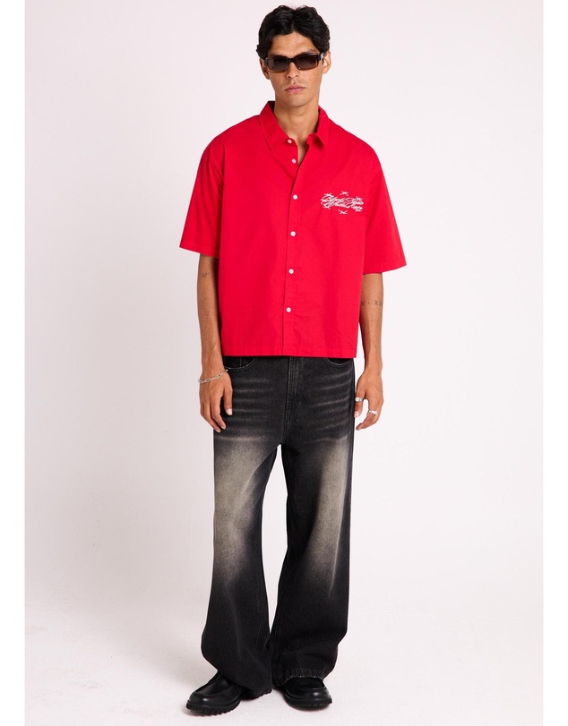 Black Noise White Rain - Script Short Sleeve Shirt