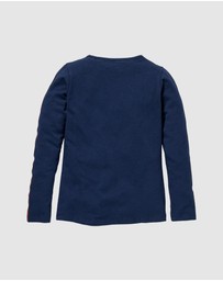 Quapi - Kassie Long Sleeve Contrast Tape T-Shirt - Kids-Teens