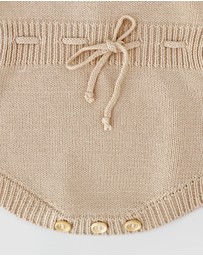 WITH LOVE FOR KIDS - Long Sleeve Knitted Romper - Babies