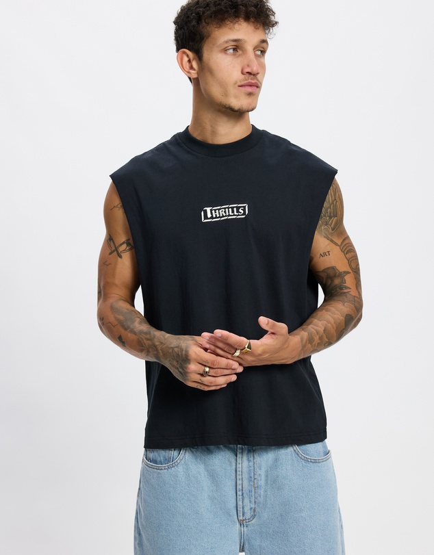 Thrills - Calm State Embro Box Fit Oversize Cropped Muscle Tee
