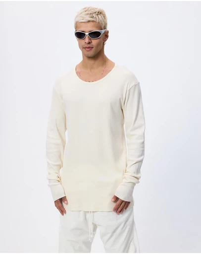 Surrounded By Ghosts - The Gypsum Slim Rib Knit Long Sleeve T-Shirt