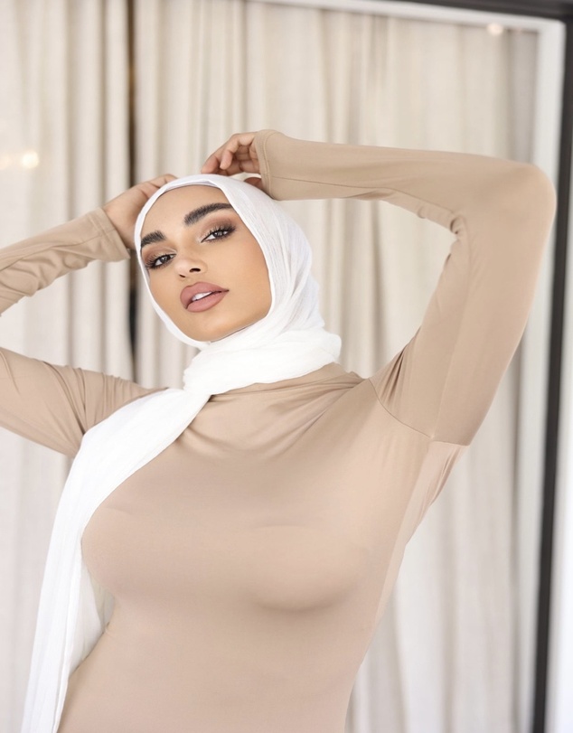 Mod Squad - Luxe Rayon Hijab Frayed Edge - VANILLA 4