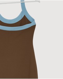 Revibe - Repaired BY JOHNNY. Colette Halter Midi Dress - AU 10