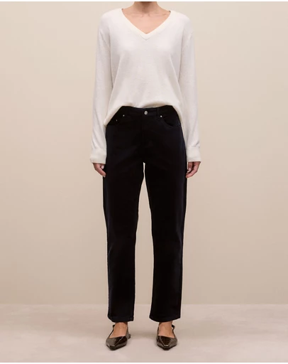 Trenery - Cord Five Pocket Boyfriend Pant in Night Sky