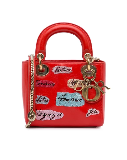 Pre-Loved by Azura Reborn - Pre-Loved dior Lady Dior Mini Bag Embroide