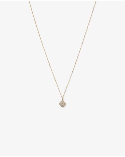 Michael Hill - 0.30 Carat TW Cushion Shaped Diamond Cluster Pendant Necklace in 10kt Yellow Gold