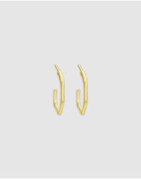 Ichu - Faceted Mini Hoops Gold
