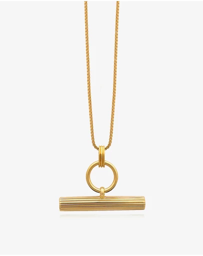 Rachel Jackson - T-Bar Gold Necklace
