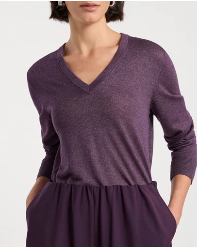 David Lawrence - Peta Sparkle V Neck Knit