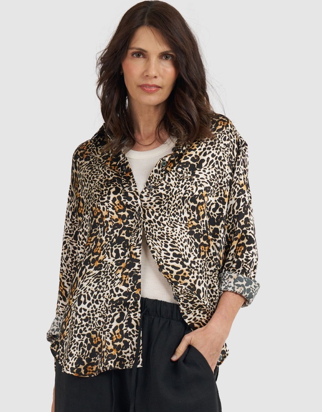 CAMIXA - Soie Satin Oversized Silk Shirt