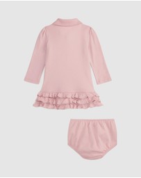 Polo Ralph Lauren - Ruffled Soft Cotton Polo Dress & Bloomers - Babies