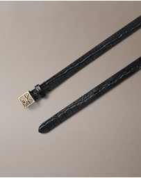 Calvin Klein - Leather Croc Emblem Buckle Belt