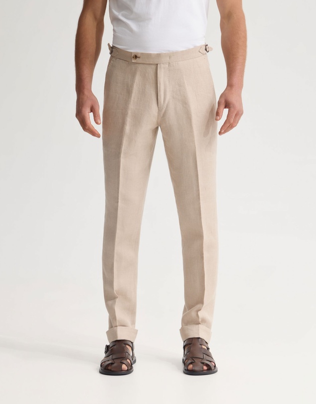 Oxford - Bryon Herringbone Pant Side Tab/Cuf