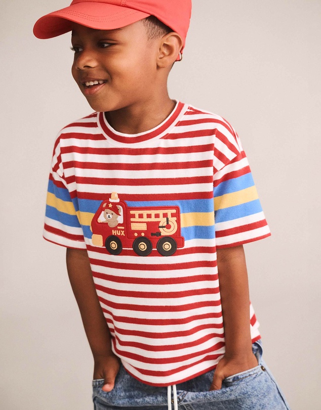 Huxbaby - Fireman Hux Stripe Tee - Babies-Kids