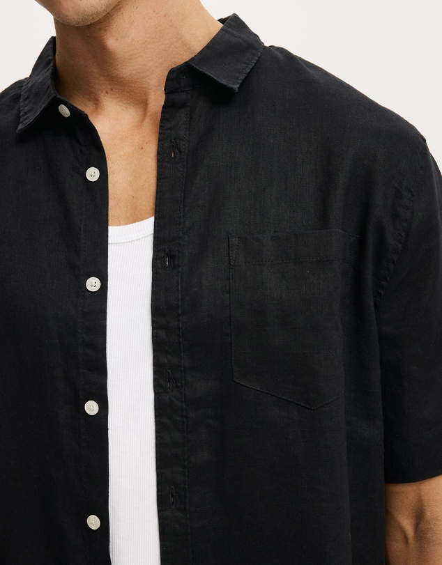 Cotton On - Relaxed Linen Short Sleeve Shirt
