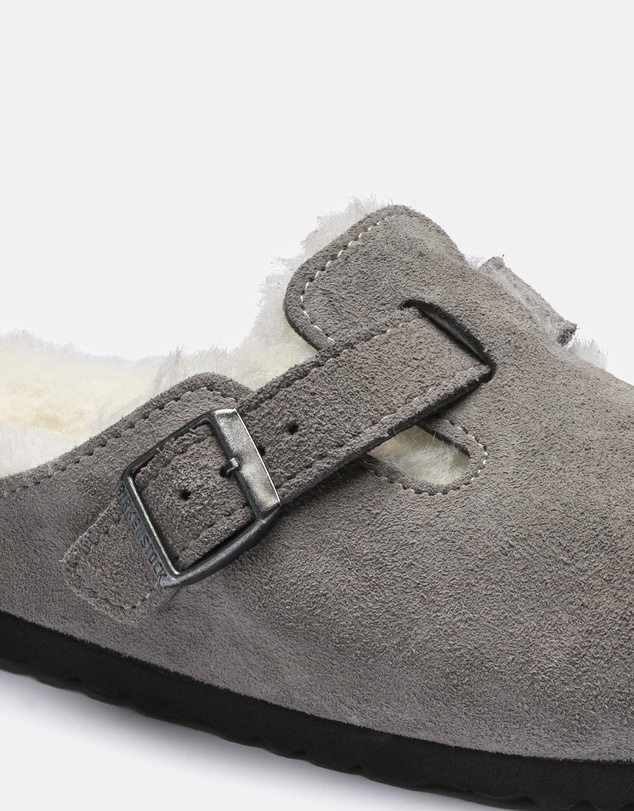 Birkenstock - Boston Suede Leather/Shearling Narrow