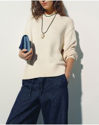 Reformation - Cove Cotton Oversized Crew Jumper