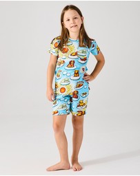 Kip&Co - KipCo x Mambo Puppies Organic Cotton Short Sleeve Tee Short Pyjama Set - Kids