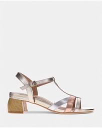 Mia Vita - Yass Heeled Sandal - Champagne Multi