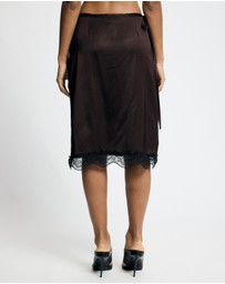 Lover - Thea Lace Trim Wrap Skirt