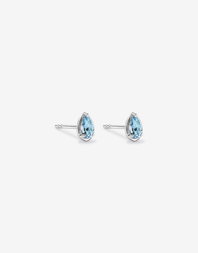 Michael Hill - Pear-Cut Aquamarine Stud Earrings in Sterling Silver