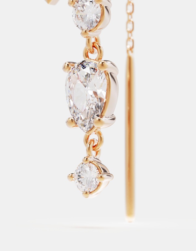 By Charlotte - Lotus Rain Thread Earrings