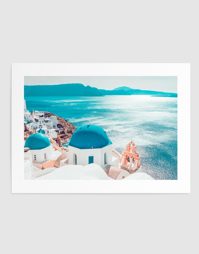 Olive et Oriel - Santorini Sunrise Art Print