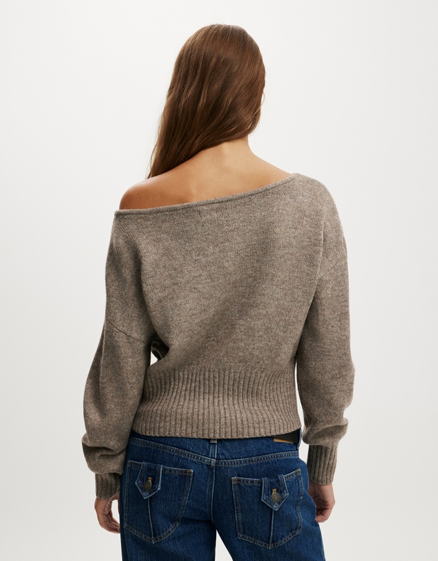 Cotton On - Softest Luxe Off Shoulder Knit Top