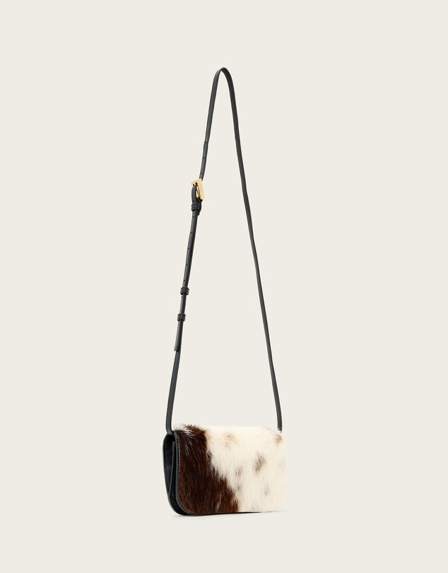 AllSaints - Maeve Cow Print Wallet Crossbody Bag