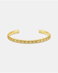 THOMAS SABO - Gold Slim Bangle with Crocodile Detailing