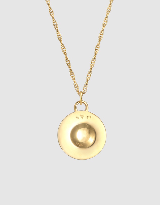 Elli Jewelry - Compass Pendant Necklace in Gold-Plated 925 Silver