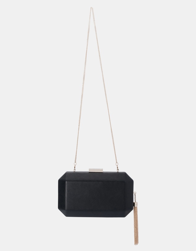 Olga Berg - Lia Facetted Clutch With Tassel