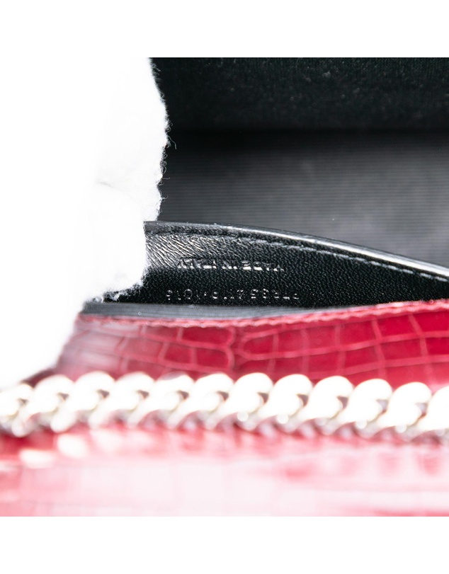 Pre-Loved by Azura Reborn - Pre-Loved Medium Croc Embossed Leather Monogram Kate Tassel Crossbody