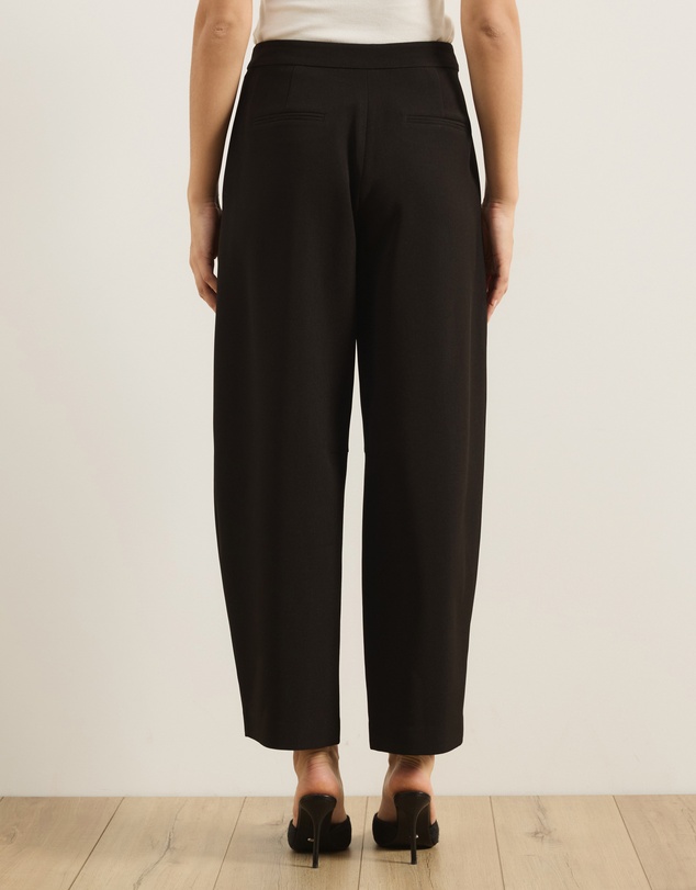 Atmos&Here - Lottie Tailored Barrel Leg Pants With Pleated Waistband