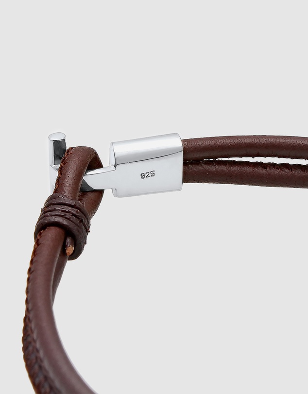 Kuzzoi - ICONIC EXCLUSIVE - Leather Cord Bracelet with Sterling Silver Hook